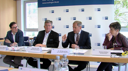 Pressekonferenz zur wirtschaftlichen Lage im Zollernalbkreis (Quelle: Wolfgang Epp Joachim Link Michael Miklautz Stefanie Walker)